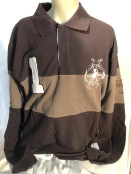 HV Polo Herren Langarm Poloshirt Caset Braun